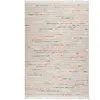 Tapis tissé main pure laine vierge à franges et multicolore 160x230