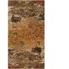 Esprit Tapis design pure laine et viscose tons de brique à relief 50x80