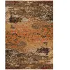 Esprit Tapis design pure laine et viscose tons de brique à relief 140x200