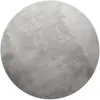 Homie Living Tapis rond tufté mèches rases (15mm) gris clair 80 D