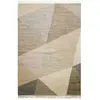 Green Loop Tapis tissé main jute et coton brun beige gris 130x190
