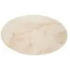 Rugs Direct Tapis imitation fourrure lapin doux tufté gris-beige salon rond D150