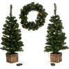 LIVARNO® Set de couronne de l'Avent sapin de Noël LED, 3 pcs.