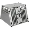 zooplus Exclusive Cage de transport double AluRide pour chien (taille L) l 80 x P 92 x H 65 cm