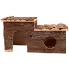 zooplus Exclusive Maisonnette en rondins avec terrasse pour rongeur L 43 x l 28 x H 22 cm