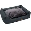 zooplus Exclusive Panier avec coussin pour chien L80 l65 H30cm gris Sleepy Time - Panier pour Chien