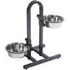Porte-gamelles en U, écuelles incluses 2x1,6 L - diam.:21cm - H44cm