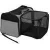 zooplus Exclusive Sac de transport Onoen avec enclos, L 48 x l 30,5 x H 30,5 cm gris - pour chat et petit chien