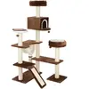 zooplus Exclusive Arbre à chat Maison en pain d'épice avec échelle marron foncé