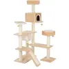 zooplus Exclusive Arbre à chat Maison en pain d'épice avec échelle beige