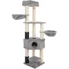 zooplus Basics Arbre à chat XXL 50x50x200cm, gris chat