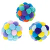 Balles à pompons TIAKI pour chat - lot de 3 balles