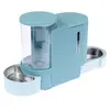 Distributeur d'eau et de nourriture TIAKI, bleu clair pour chien et ch...