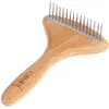 Étrille en bambou avec dents rotatives kooa pour chien - L 17,5 x l 10...