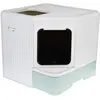 Maison de toilette Hop-In de kooa en éco-plastique blanc/menthe pour chat