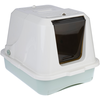 Maison de toilette kooa en plastique écologique blanc/menthe pour chat