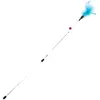 Canne à pêche TIAKI Blue avec plumes pour chat