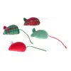 Lot de jouets de Noël en forme de souris TIAKI pour chat - 4 souris