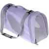zooplus Exclusive Sac de transport en nylon étanche pour chien et chat - lavande, L 54 x l 27 x H 30 cm