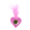 Jouet TIAKI Coeur garni de menthe à chat avec plume pour chat - 1 jouet