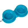Double écuelle de voyage en silicone Sea Shell TIAKI 2x600 ml chien