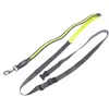 Laisse de jogging Nomad Tales Spirit USB LED jaune fluo et gris pour chien    L 180 à 250 cm, l 25 mm