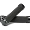 Saltbmx Poignées Locked Noires Sans Flasque pour BMX - 100% Kraton, 136,5 mm