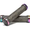 Saltbmx Poignées Saltplus Bloquées Sans Flasque pour BMX - Noires Effet Huile, 136,5 mm