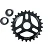 Saltbmx Couronne Trident 28T Noire en Aluminium CNC - Design à Trois Rayons