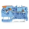 Wago - topjob®s borne de passage à levier 2 fils 2,5MM² bleu - 2102-5204