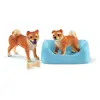 SCHLEICH Farm World 42479 - Figurine Mere et Chiot Shiba Inu TU