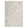 Tapis en Cuir Effet Métallique Spark Ivoire & Chrome 160 x 230 cm