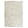 Paris Prix Tapis en Cuir Fait Main Spark Ivoire & Or 80 x 150 cm