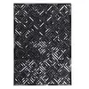 Paris Prix Tapis en Cuir Fait Main Spark Noir & Argent 120 x 170 cm