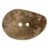 Bouton galet navette Taupe 2 trous 54mm X 1 - Union Knopf Marron - Mar...