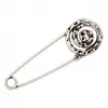Epingle à Kilt spirale stylée Cuivre noir 75 MM X 1 - Union Knopf Gris...