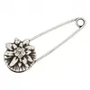 GENERIQUE Broche métal Edelweiss 75 mm X 1 - Union Knopf(...) - Gris
