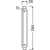 OSRAM ampoule tubulaire LED S15, S19, 28,4 cm, 7 W, 2.700 K
