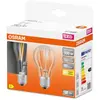 OSRAM - Boite de 2 LED std verre clair 10W E27 1521lm 2700K chaud