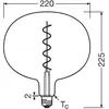 OSRAM LED Vintage 1906 Big Globe E27 4,5W 818 filament fumé