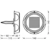 LEDVANCE Lampe sur piquet LED solaire Endura Style Utili, ronde