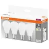 Led standard dépolie avec radiateur 8.5W=60W B22 chaud x 4 - Osram