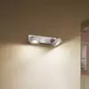 LEDVANCE Spot pour plafond LED Pluto, acier, bois, à 2 lampes, blanc
