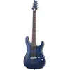 Schecter C-1 Platinum See Thru Midnight Blue Satin guitare électrique