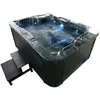 HOME DELUXE - Bain à remous extérieur BLACK MARBLE - Avec escalier et ...