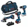 Bosch KIT 3 Outils BOSCH GSB/GDX/GWS 18V 5.0Ah + 2 X 5.5AH - 0615990N31