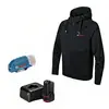 Veste de travail à capuche chauffante noire Bosch 12V, taille S