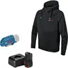 Veste de travail à capuche chauffante noire Bosch 12V, taille M