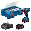 Bosch Perceusevisseuse GSR18V21 18 V 2 batteries 4 Ah 82 accessoires LCase