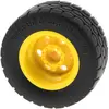 1x Lego Technic Roue 49.5x20 noir Jante 30.4x20 jaune 15413 56145c05